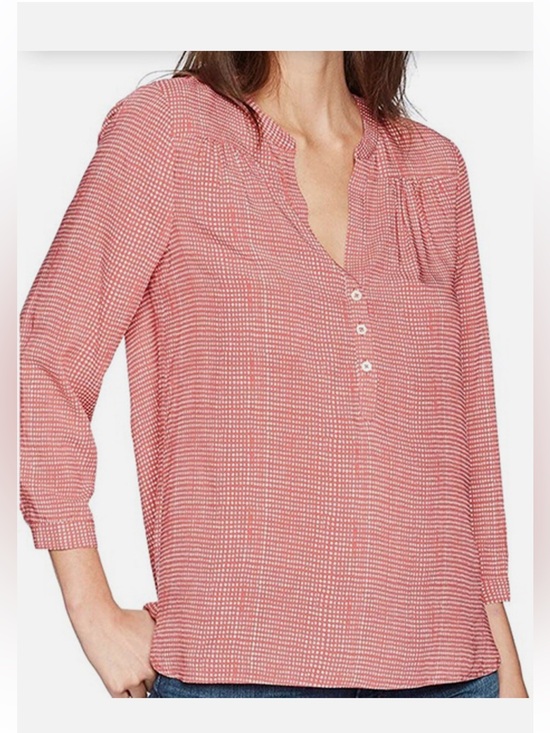 Joie Tops - Joie Rosalyn Dot Print Popover Western Rose Blouse